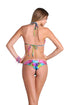 Luli Fama Sea Salt Angel Strappy Brazilian Ruched Back